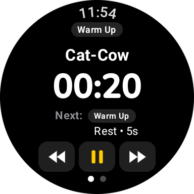 Wear OS — live class timer